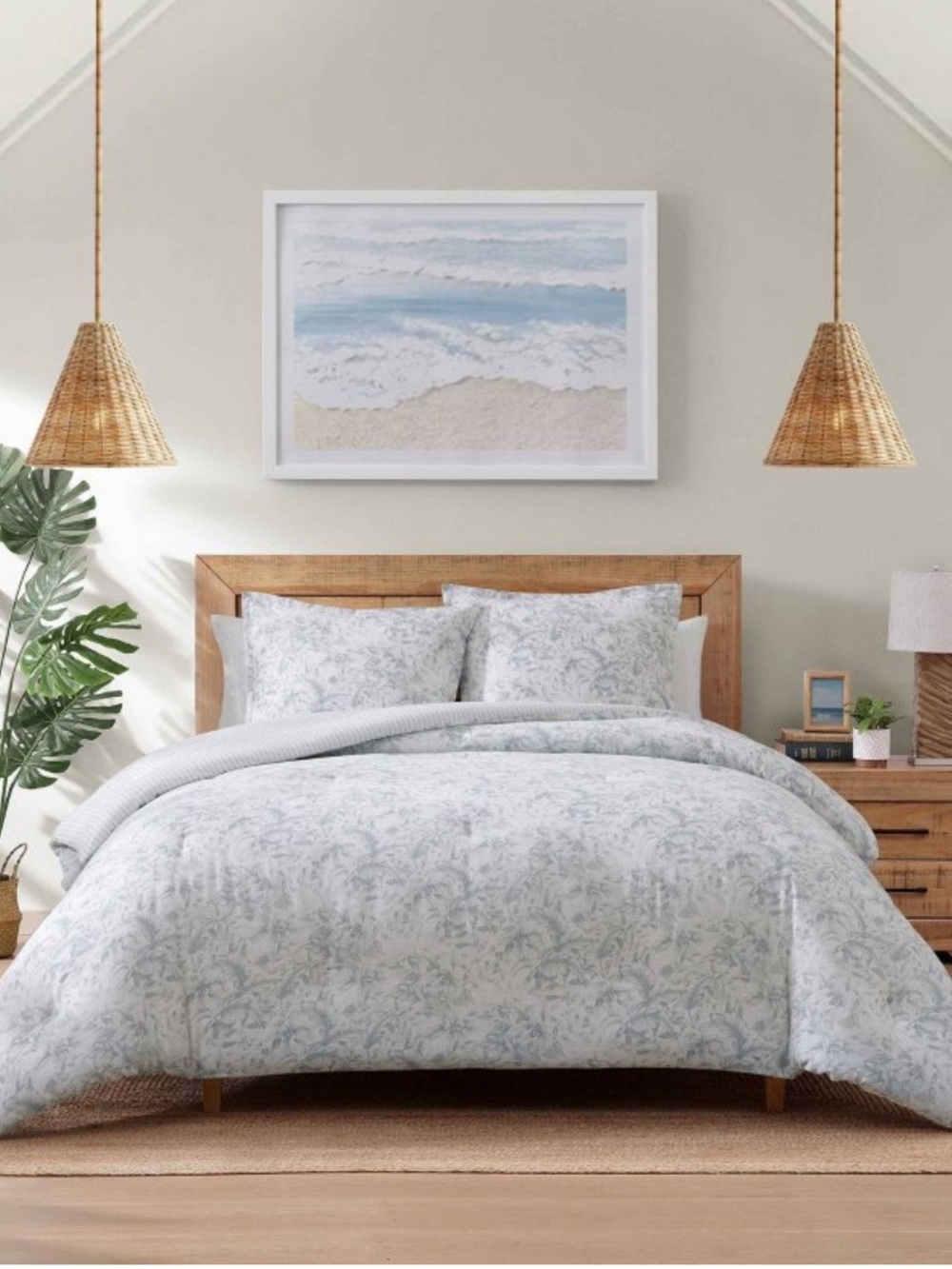 TOMMY BAHAMA NWT 3pc Full/ Queen Orchid Bay Comforter Bedding Set -blue